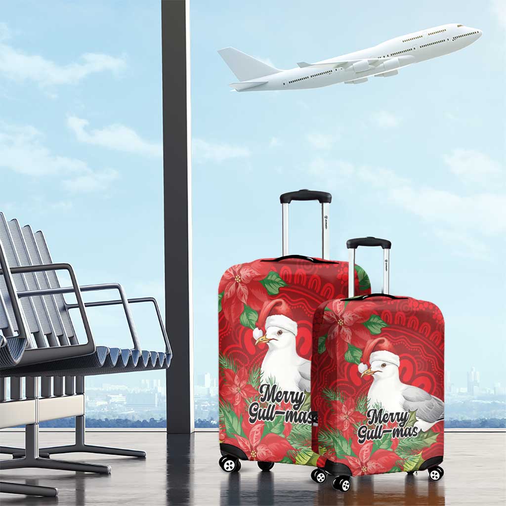 Australian Silver Gull Luggage Cover Aboriginal Inspired Christmas - Aussie Hoodie