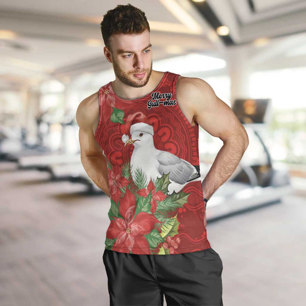 Australian Silver Gull Men Tank Top Aboriginal Inspired Christmas - Aussie Hoodie