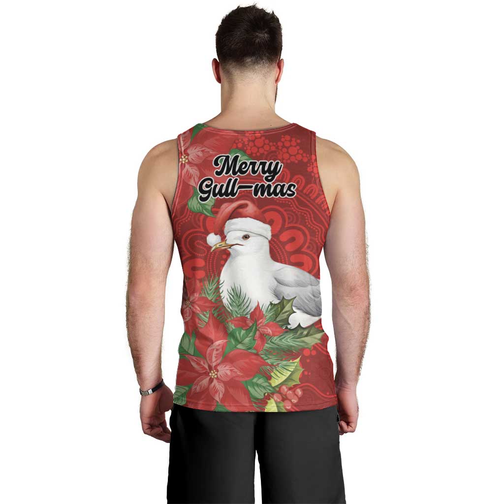 Australian Silver Gull Men Tank Top Aboriginal Inspired Christmas - Aussie Hoodie