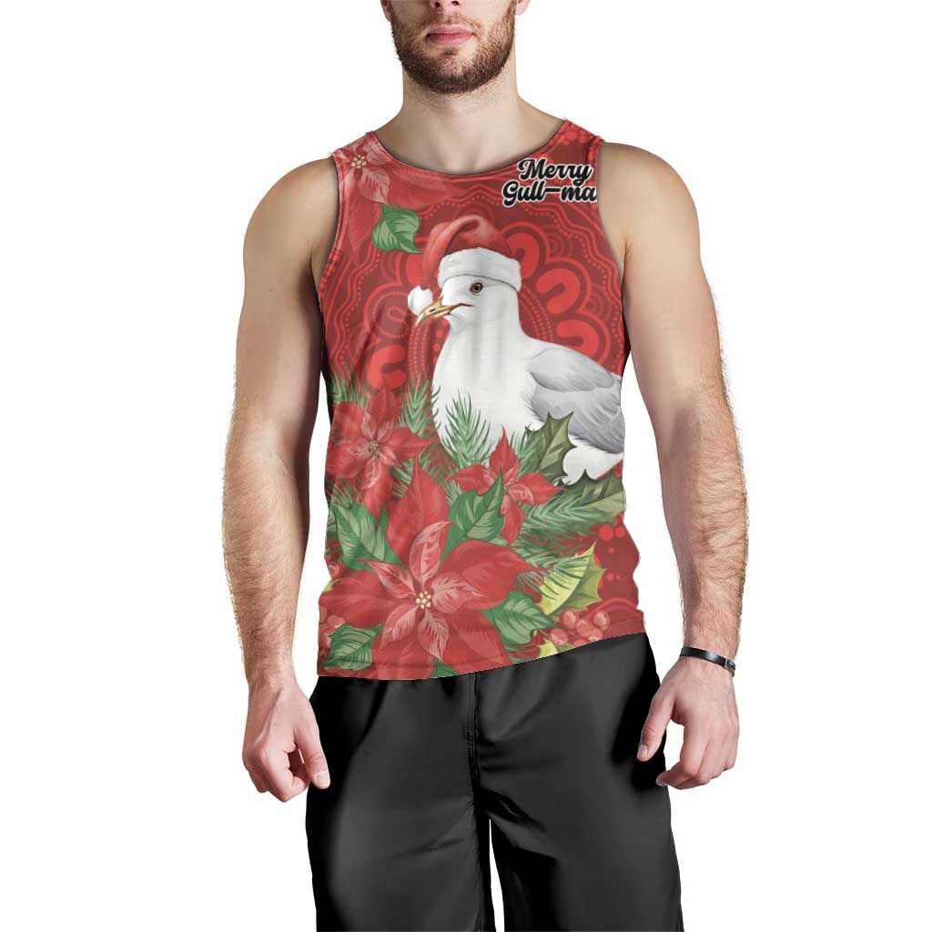 Australian Silver Gull Men Tank Top Aboriginal Inspired Christmas - Aussie Hoodie