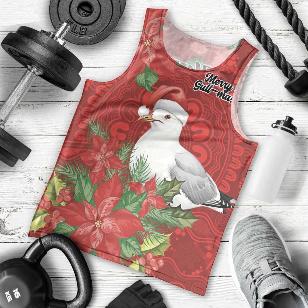 Australian Silver Gull Men Tank Top Aboriginal Inspired Christmas - Aussie Hoodie