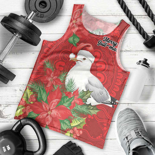 Australian Silver Gull Men Tank Top Aboriginal Inspired Christmas - Aussie Hoodie