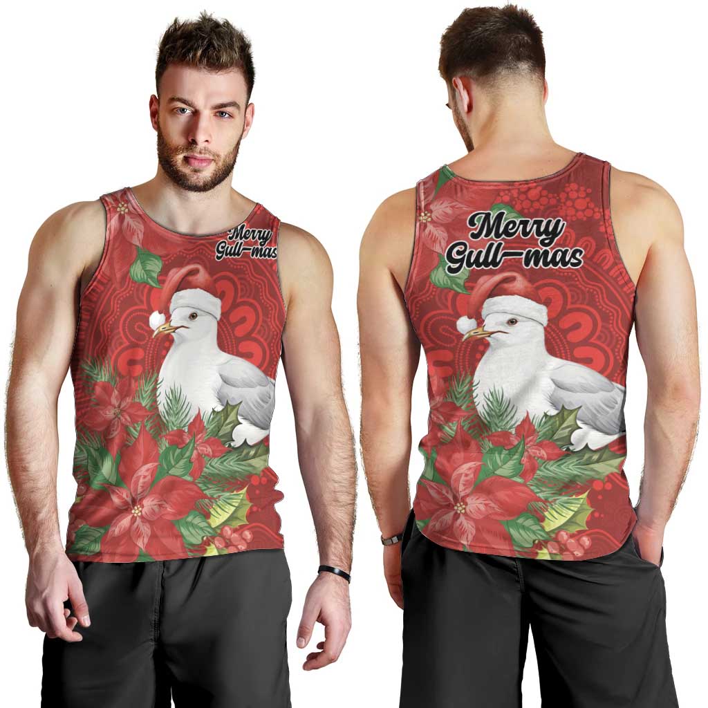 Australian Silver Gull Men Tank Top Aboriginal Inspired Christmas - Aussie Hoodie