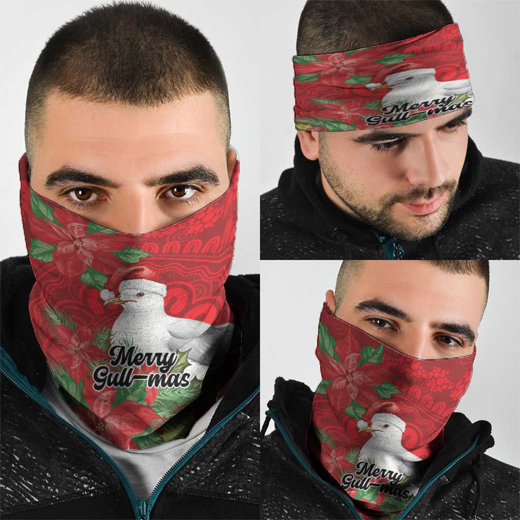Australian Silver Gull Neck Gaiter Aboriginal Inspired Christmas - Aussie Hoodie