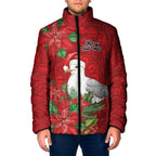 Australian Silver Gull Padded Jacket Aboriginal Inspired Christmas - Aussie Hoodie