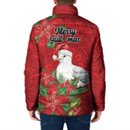 Australian Silver Gull Padded Jacket Aboriginal Inspired Christmas - Aussie Hoodie