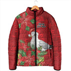 Australian Silver Gull Padded Jacket Aboriginal Inspired Christmas - Aussie Hoodie