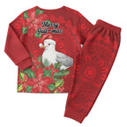 Australian Silver Gull Christmas Pajama Set Aboriginal Inspired Christmas - Aussie Hoodie