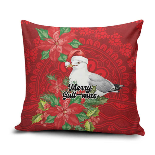 Australian Silver Gull Pillow Cover Aboriginal Inspired Christmas - Aussie Hoodie
