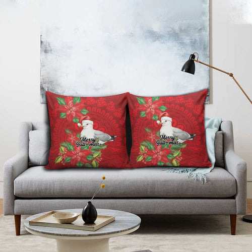Australian Silver Gull Pillow Cover Aboriginal Inspired Christmas - Aussie Hoodie
