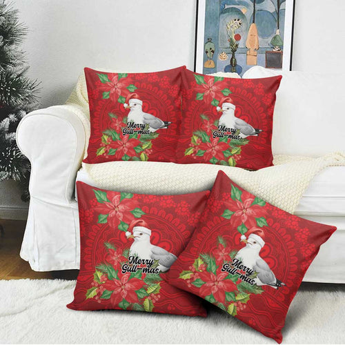 Australian Silver Gull Pillow Cover Aboriginal Inspired Christmas - Aussie Hoodie