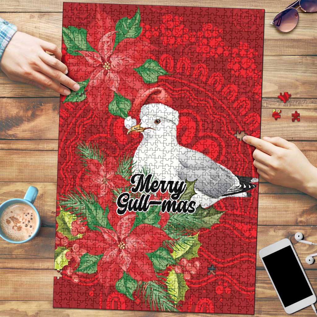 Australian Silver Gull Puzzle Aboriginal Inspired Christmas - Aussie Hoodie