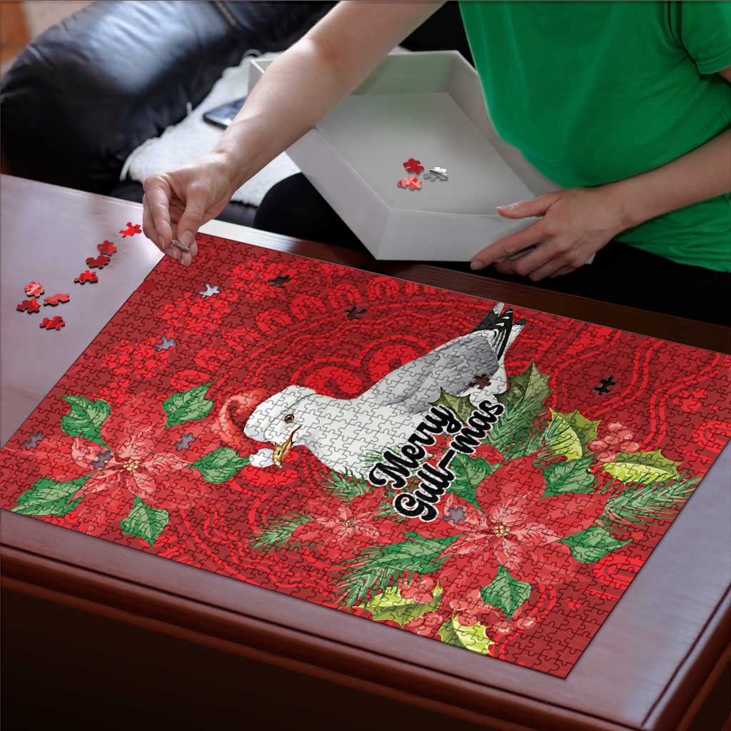 Australian Silver Gull Puzzle Aboriginal Inspired Christmas - Aussie Hoodie