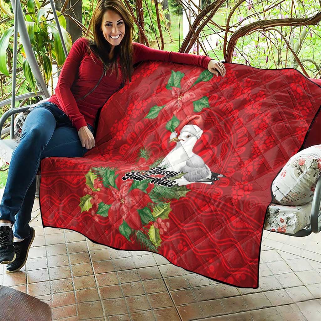 Australian Silver Gull Quilt Aboriginal Inspired Christmas - Aussie Hoodie