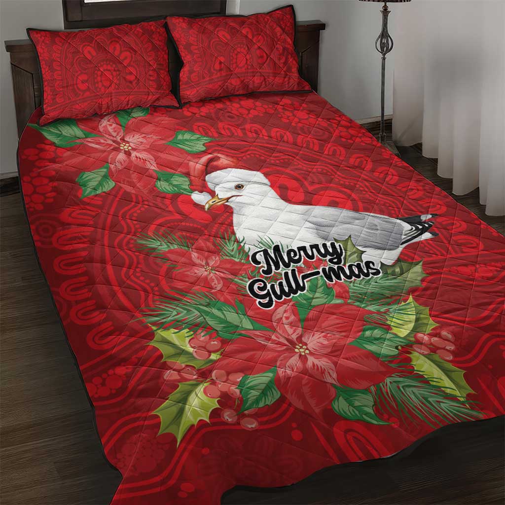 Australian Silver Gull Quilt Bed Set Aboriginal Inspired Christmas - Aussie Hoodie