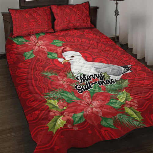 Australian Silver Gull Quilt Bed Set Aboriginal Inspired Christmas - Aussie Hoodie