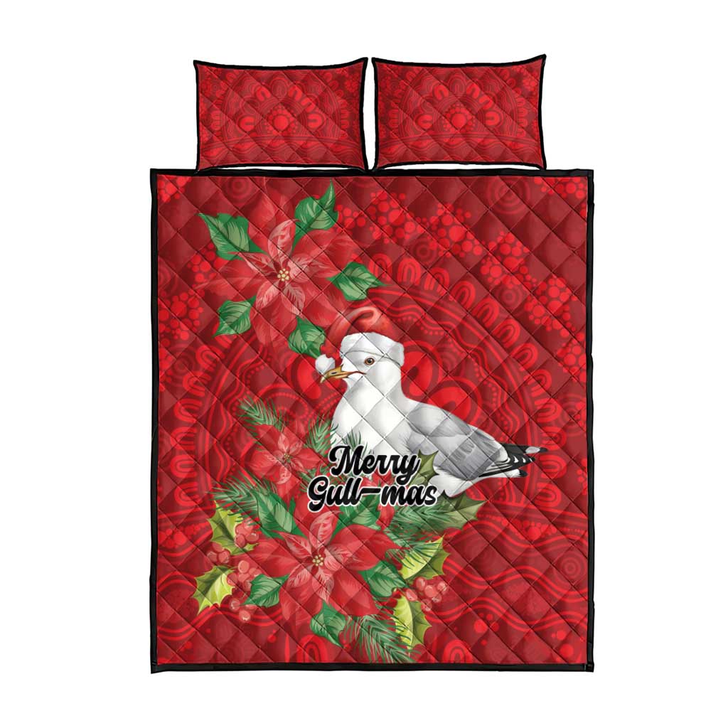 Australian Silver Gull Quilt Bed Set Aboriginal Inspired Christmas - Aussie Hoodie