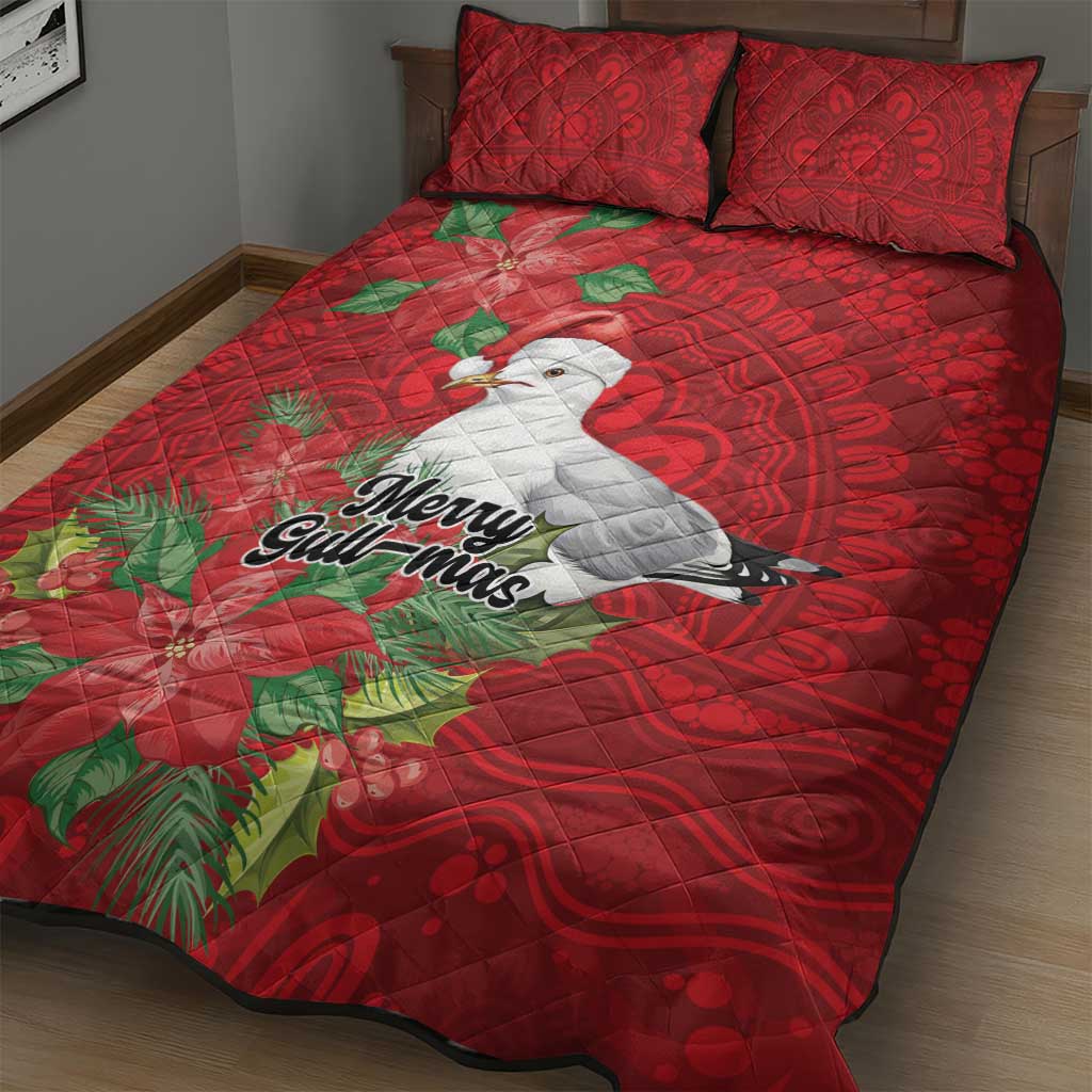 Australian Silver Gull Quilt Bed Set Aboriginal Inspired Christmas - Aussie Hoodie