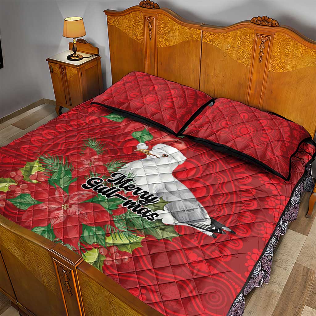 Australian Silver Gull Quilt Bed Set Aboriginal Inspired Christmas - Aussie Hoodie