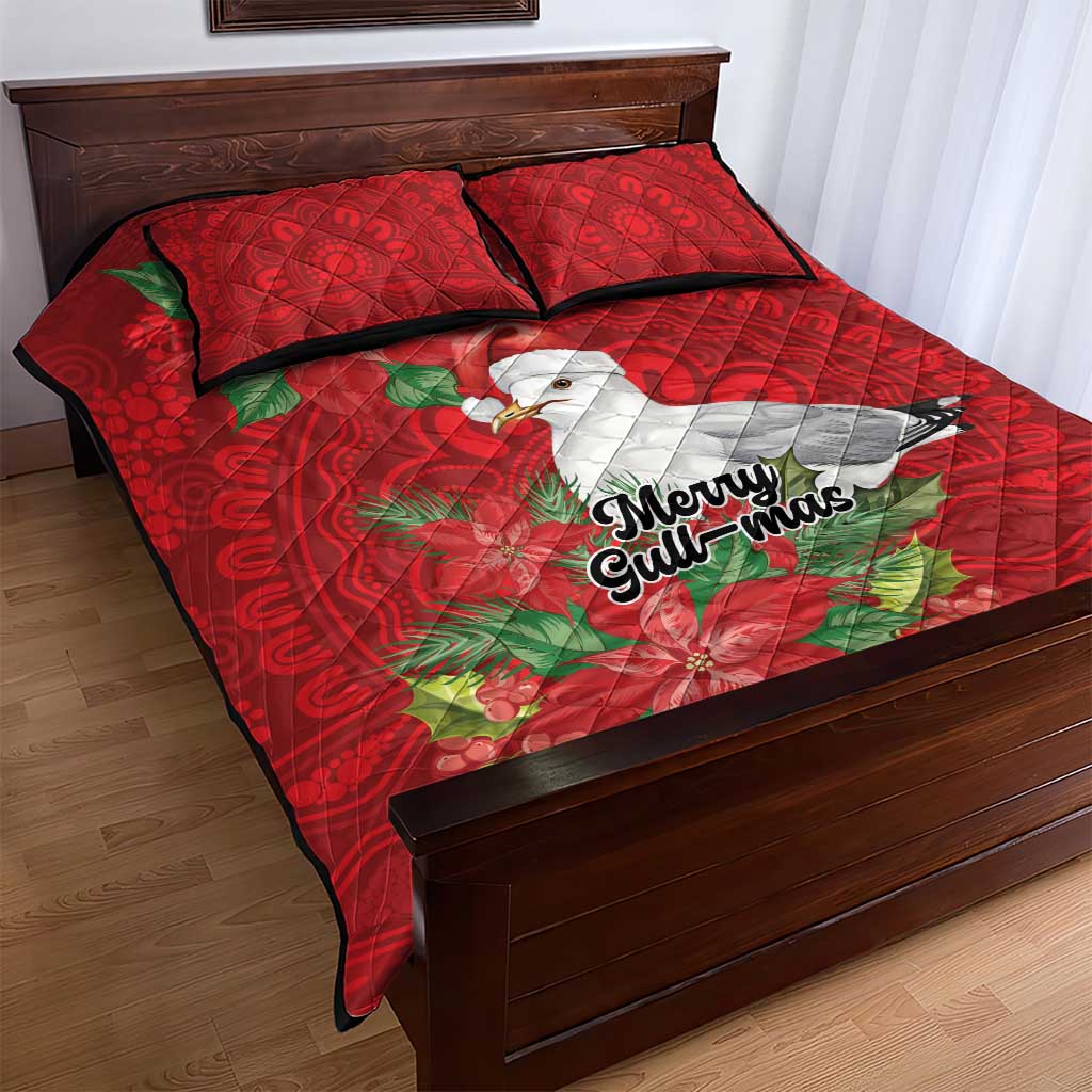 Australian Silver Gull Quilt Bed Set Aboriginal Inspired Christmas - Aussie Hoodie