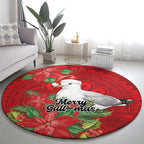 Australian Silver Gull Round Carpet Aboriginal Inspired Christmas - Aussie Hoodie