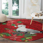 Australian Silver Gull Round Carpet Aboriginal Inspired Christmas - Aussie Hoodie