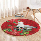 Australian Silver Gull Round Carpet Aboriginal Inspired Christmas - Aussie Hoodie
