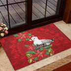 Australian Silver Gull Rubber Doormat Aboriginal Inspired Christmas - Aussie Hoodie
