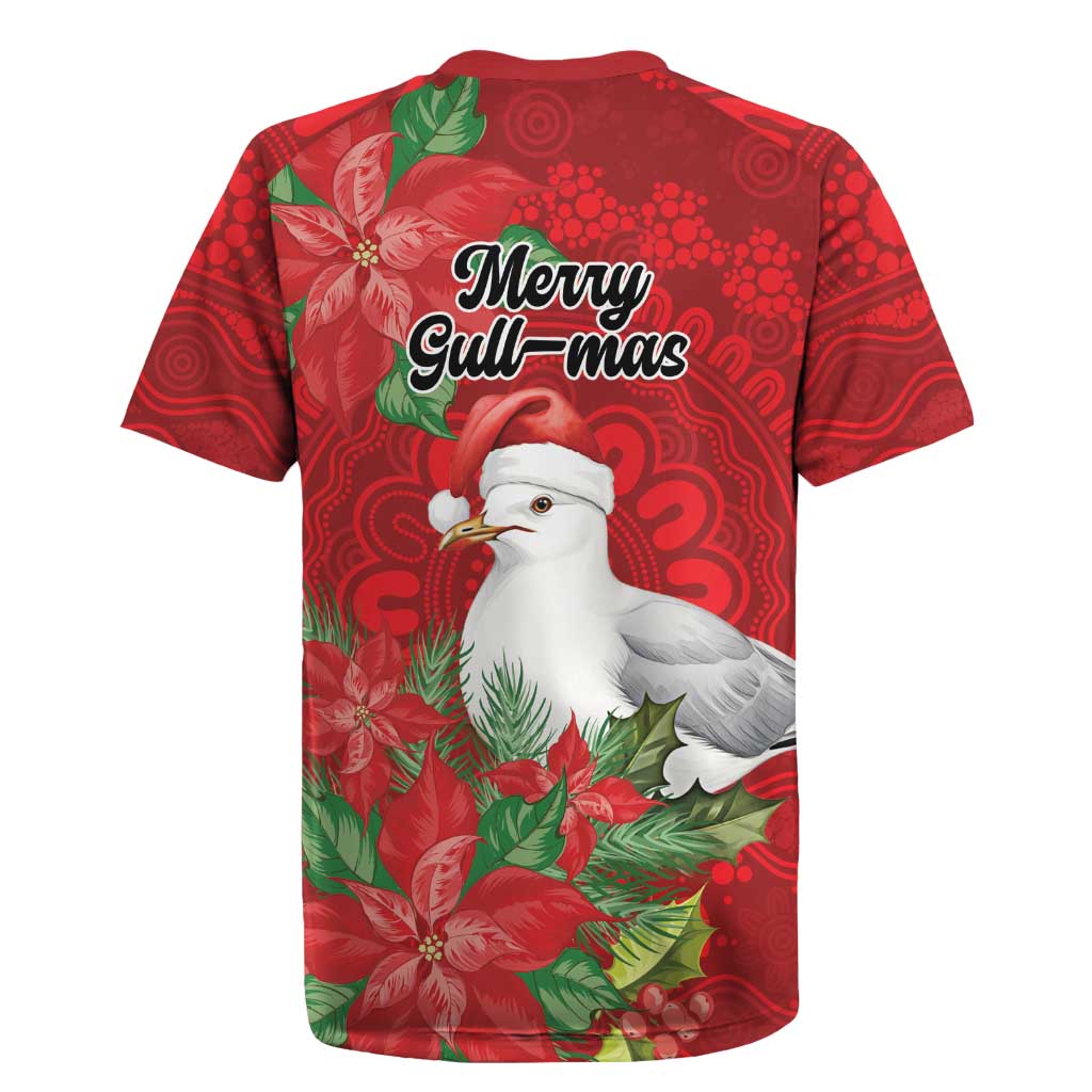 Australian Silver Gull Rugby Jersey Aboriginal Inspired Christmas - Aussie Hoodie