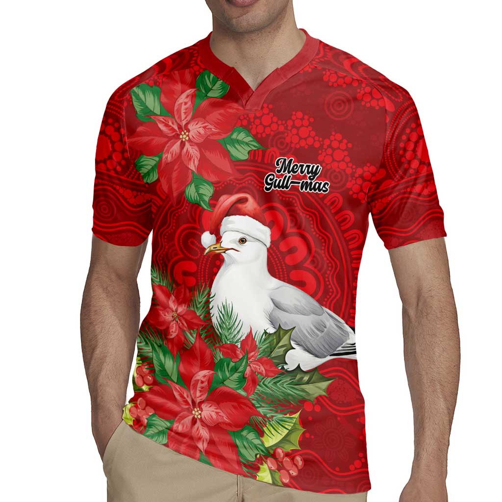 Australian Silver Gull Rugby Jersey Aboriginal Inspired Christmas - Aussie Hoodie
