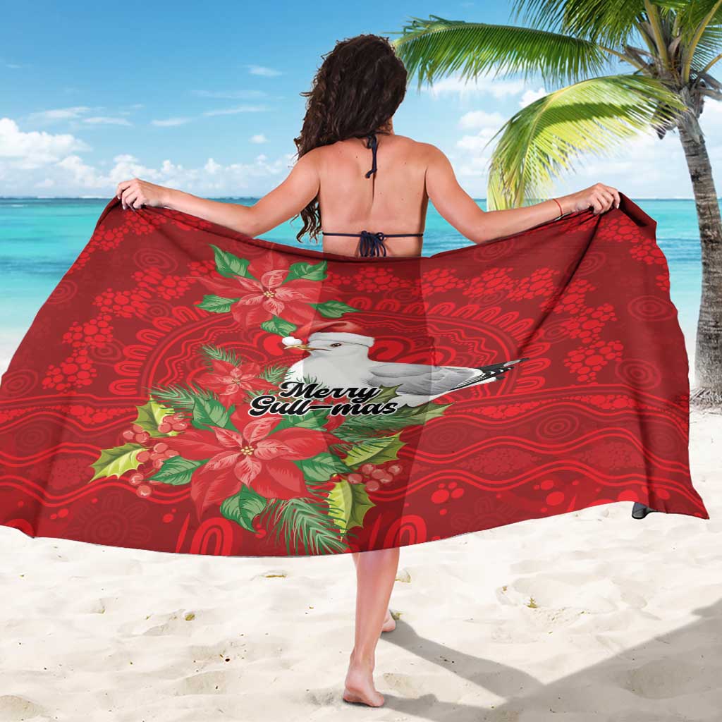 Australian Silver Gull Sarong Aboriginal Inspired Christmas - Aussie Hoodie