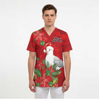 Australian Silver Gull Scrub Top Aboriginal Inspired Christmas - Aussie Hoodie