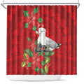 Australian Silver Gull Shower Curtain Aboriginal Inspired Christmas - Aussie Hoodie