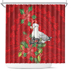Australian Silver Gull Shower Curtain Aboriginal Inspired Christmas - Aussie Hoodie