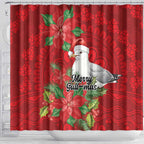 Australian Silver Gull Shower Curtain Aboriginal Inspired Christmas - Aussie Hoodie
