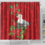 Australian Silver Gull Shower Curtain Aboriginal Inspired Christmas - Aussie Hoodie