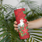 Australian Silver Gull Skinny Tumbler Aboriginal Inspired Christmas - Aussie Hoodie