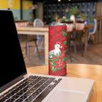 Australian Silver Gull Skinny Tumbler Aboriginal Inspired Christmas - Aussie Hoodie