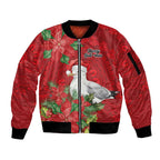 Australian Silver Gull Sleeve Zip Bomber Jacket Aboriginal Inspired Christmas - Aussie Hoodie