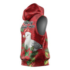 Australian Silver Gull Sleeveless Hoodie Aboriginal Inspired Christmas - Aussie Hoodie