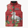 Australian Silver Gull Sleeveless Puffer Jacket Aboriginal Inspired Christmas - Aussie Hoodie