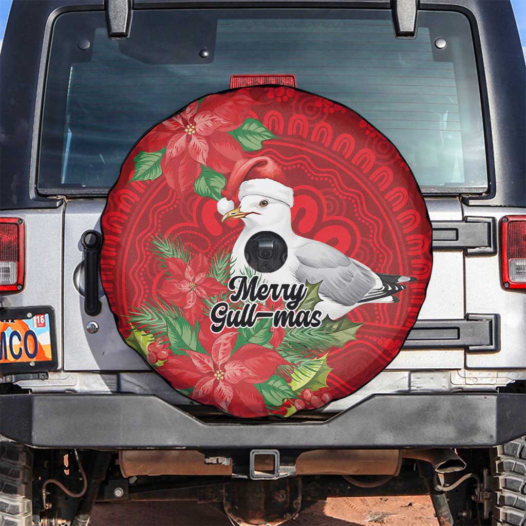 Australian Silver Gull Spare Tire Cover Aboriginal Inspired Christmas - Aussie Hoodie