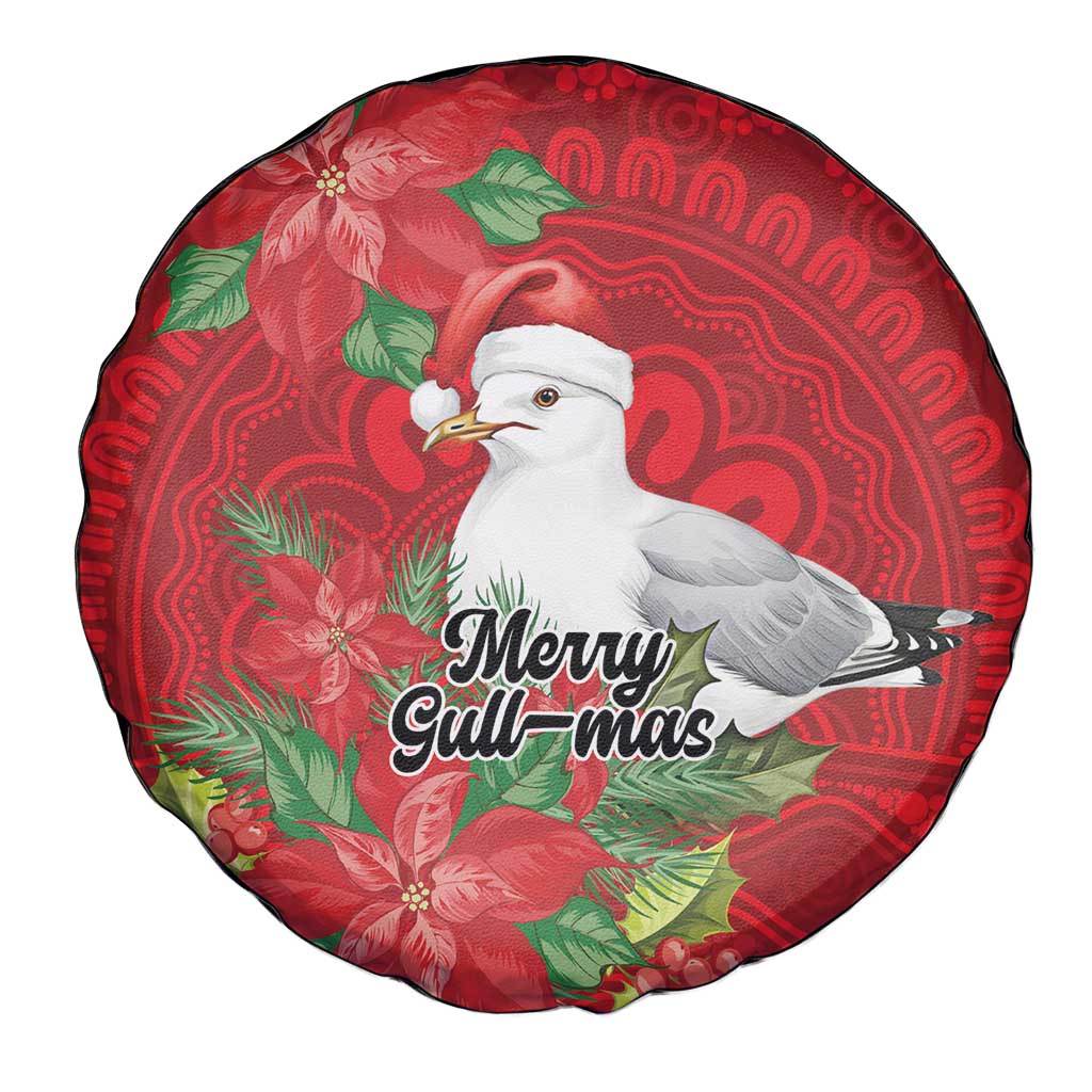 Australian Silver Gull Spare Tire Cover Aboriginal Inspired Christmas - Aussie Hoodie