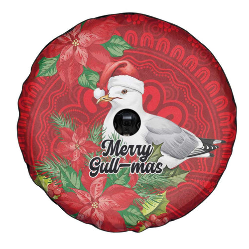 Australian Silver Gull Spare Tire Cover Aboriginal Inspired Christmas - Aussie Hoodie