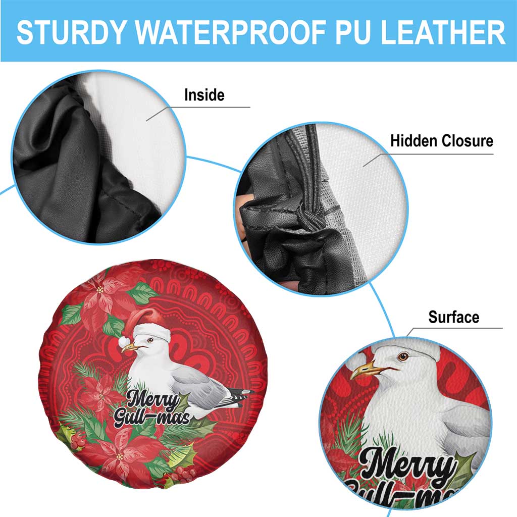 Australian Silver Gull Spare Tire Cover Aboriginal Inspired Christmas - Aussie Hoodie