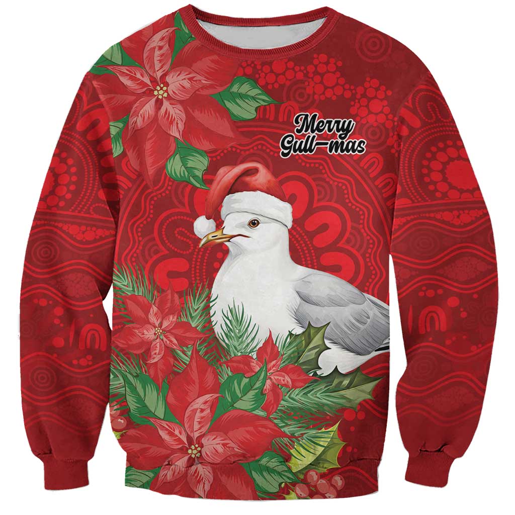 Australian Silver Gull Sweatshirt Aboriginal Inspired Christmas - Aussie Hoodie