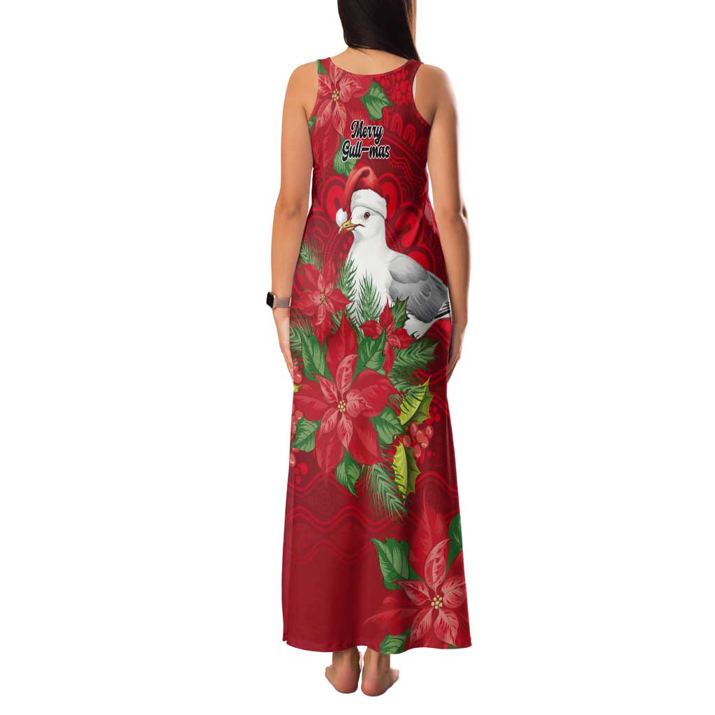 Australian Silver Gull Tank Maxi Dress Aboriginal Inspired Christmas - Aussie Hoodie
