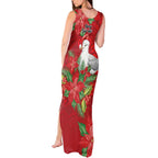 Australian Silver Gull Tank Maxi Dress Aboriginal Inspired Christmas - Aussie Hoodie