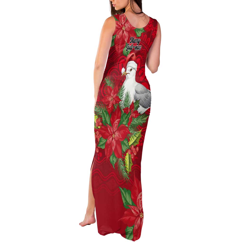 Australian Silver Gull Tank Maxi Dress Aboriginal Inspired Christmas - Aussie Hoodie
