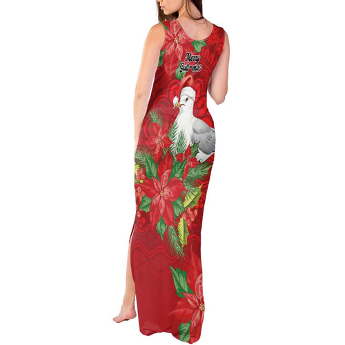 Australian Silver Gull Tank Maxi Dress Aboriginal Inspired Christmas - Aussie Hoodie